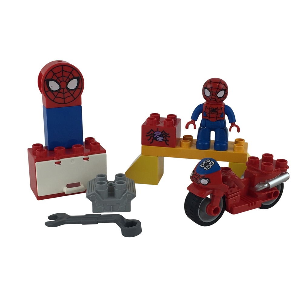 LEGO Duplo Spider-Man Spider-Bike Workshop 10607 Replacement Parts 11‎ Piece Lot